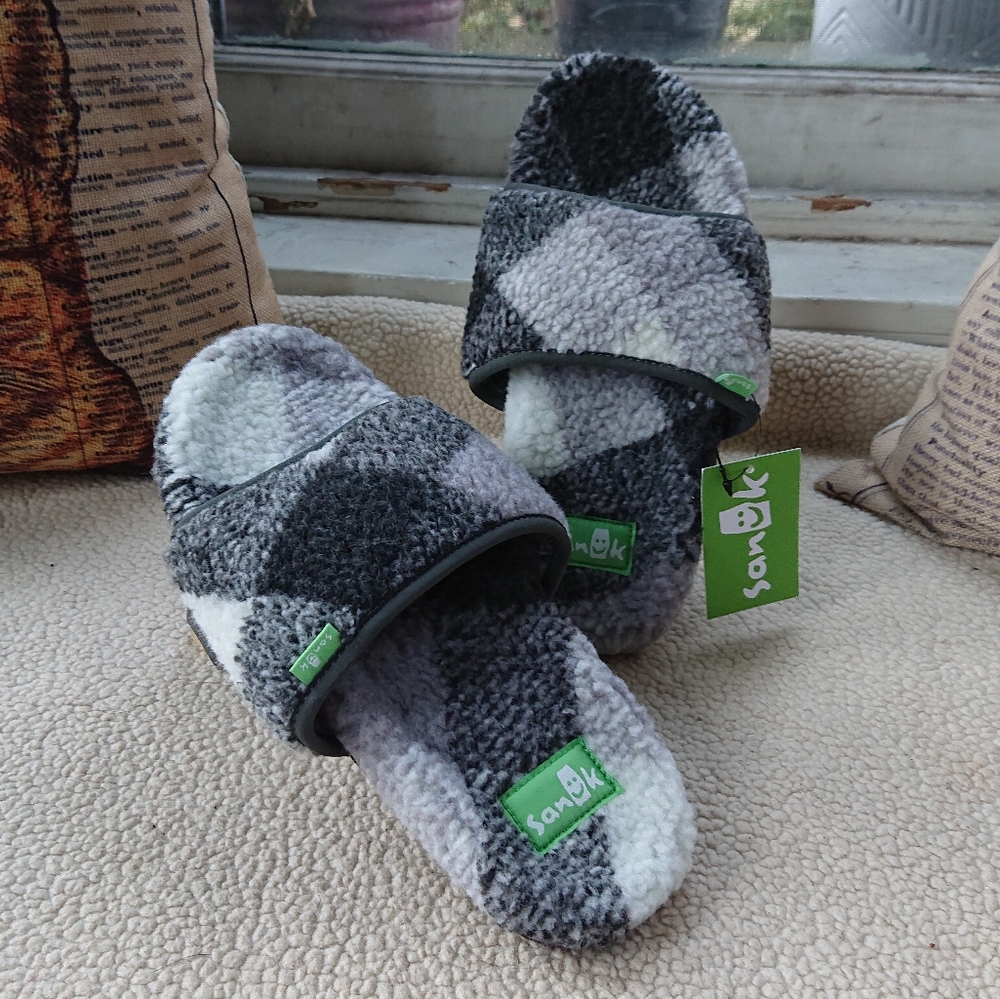 Sanuk "Furreal Chill Slide" Lined Slipper Sandal